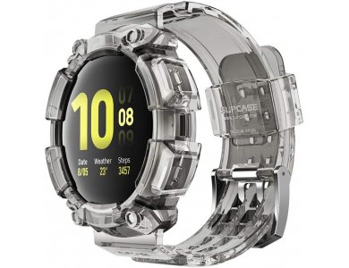Supcase Galaxy Watch Active 2 44mm Unicorn Beetle Pro Rugged Θήκη + Λουράκι, Frost Black