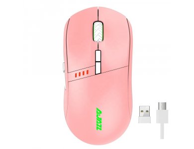 Ajazz i305 Pro Wireless / Wired RGB Gaming Mouse, 200 - 16.000 DPI, 8 Buttons, Pink