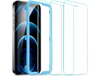 ESR iPhone 12 Pro Max Tempered Glass Premium Screen Protector with Installation frame, Set of 3