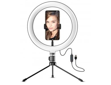 Nordic LED Ring Light 12" (30cm) Dimmable Temperature 3200K-5600K & Adjustable 3 Color + Τρίποδο - RING-101