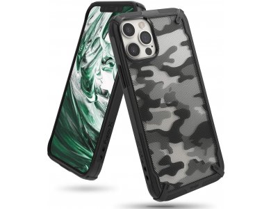 Ringke Fusion X iPhone 12 Pro Max Military Grade Case Heavy Duty, Camo Black