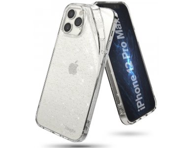 Ringke Air iPhone 12 Pro Max Slim Fit Θήκη Σιλικόνης, Glitter Clear