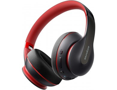 Anker Soundcore Life Q10 Bluetooth ακουστικά, Foldable, Type-C Charging, Hi-Res Sound, 60H Μπαταρία - A3032H12, Black / Red