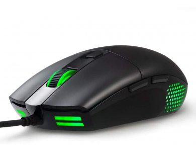 ABKO A660 RGB Optical Programmable Gaming Mouse, 500 - 2,000 DPI, 8 Buttons, Black