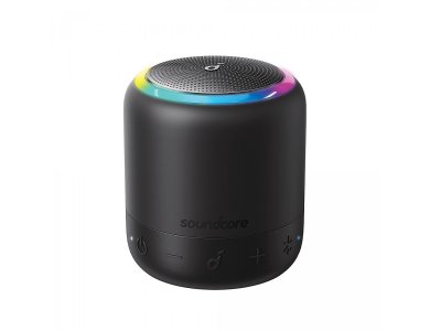 Anker Soundcore Mini 3 Pro, Portable Bluetooth Speaker 6W RGB with APP - A3127G11, Black