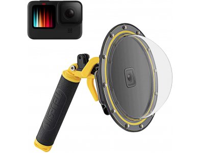 Telesin GoPro Hero 10 / Hero 9 Diving Dome με Αδιάβροχη Θήκη + Floating Bobber Handle + Trigger - GP-DMP-T09
