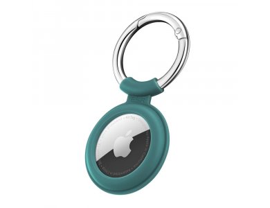 ESR Cloud AirTag Loop, Holder / Case for Apple AirTags, made of Silicone, with Keychain / Key Case, Forest Green