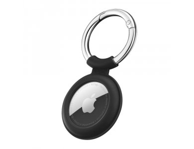 ESR Cloud AirTag Loop, Holder / Case for Apple AirTags, made of Silicone, with Keychain / Key Case, Black