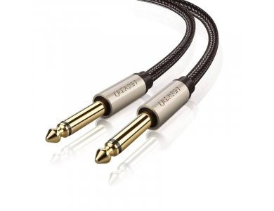 Ugreen 6.35mm Male to 6.35mm Male Cable 1/4 "Auxiliary Stereo Audio Cable 10m. With Nylon Weave - 40815