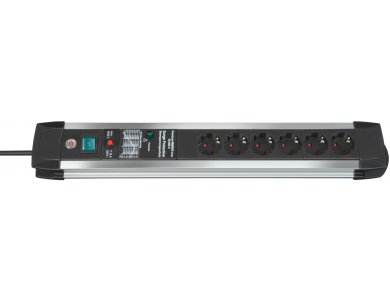 Brennenstuhl Premium-Protect 6-outlet Surge Protection Strip 60.000Α with switch & 3M cable