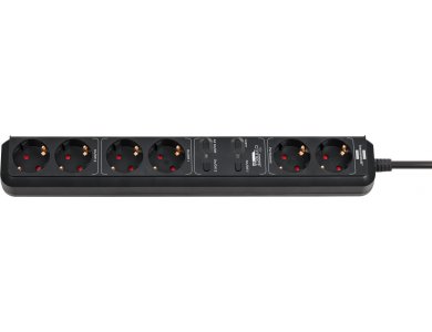 Brennenstuhl Connect Eco Smart Strip Wi-FI, 6-outlet, APP Control, Smart Security Window, 16A & 1.5M Cable
