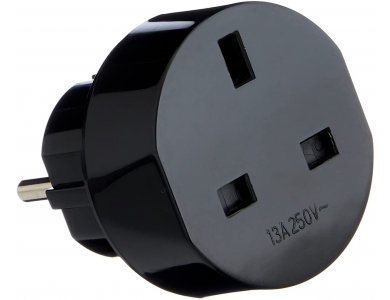 Brennenstuhl Travel Adapter, Travel Adapter from GB to Schuko for English Device in Greek Socket