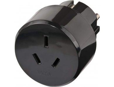 Brennenstuhl Travel Adapter, Travel Adapter from AU / China to Schuko for Australian / Chinese Device in Greek Socket