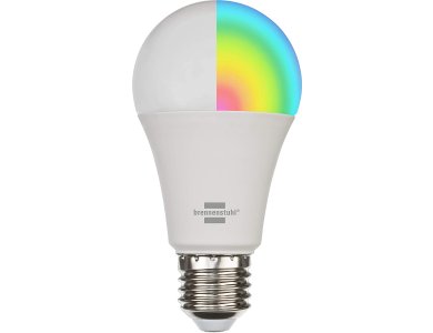 Brennenstuhl Connect Έξυπνη λάμπα LED WiFi, Λευκή & RGB 9W E27 (Δε χρειάζεται Hub), 800 lm