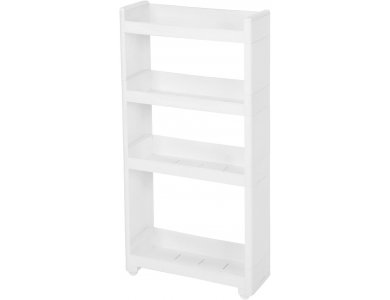 Songmics Multifunctional Wheeled Shelf with 4 Shelves 45 x 17 x 91 cm - KFR10WT, White