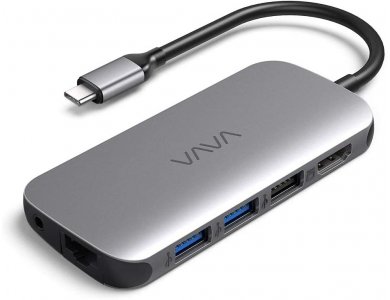 VAVA 9-in-1 Premium USB C Data Hub - HDMI/4K + Gbps LAN + USB*3 + SD/Micro SD Card reader + 100W PD Charging + Audio - VA-UC016