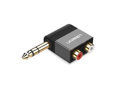 Ugreen 6.35mm 1/4 "Male to 2RCA Female Adapter, Audio Adapter 6.35mm Male to 2RCA Female - 40846