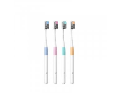 DR.BEI by Xiaomi Οδοντόβουρτσες με Ίνες Pedex, Σετ των 4 με Θήκη Ταξιδίου (Σετ των 4 Χρωμάτων Μπλε, Ροζ, Πράσινο, Πορτοκαλί)