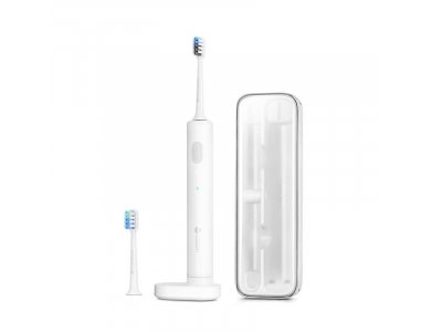 DR.BEI by Xiaomi Electric Toothbrush with Fiber TORAY & DuPont, with 2 Spare Heads and Travel Case, White