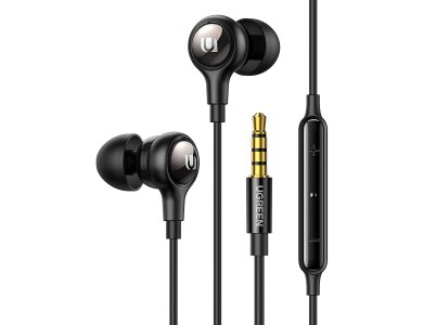 Ugreen HiTune Stereo Earbuds 3.5mm with Noise Isolation, in -ear Hands Free Headphones with Microphone & Power Buttons - 30637