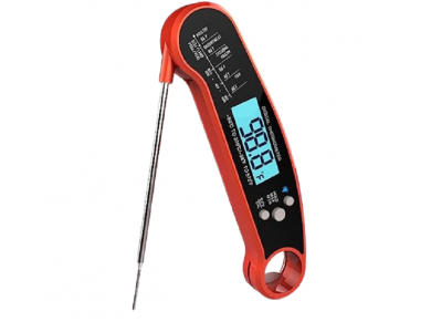 AJ Digital Meat Thermometer, Digital Cooking Thermometer with Spike and Illuminated Display