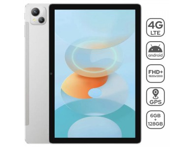 BlackView Tab 13 Tablet 10.1" IPS, Octa Core 2GHz, 6GB Ram / 128GB Storage, with WiFi & 4G, Silver