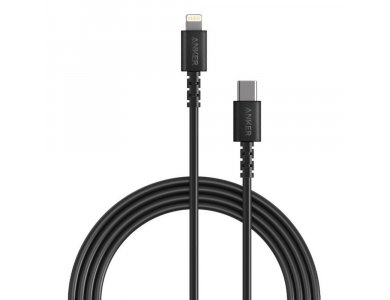 Anker PowerLine Select 1.8μ. Lightning Καλώδιο σε USB-C για Apple iPhone / iPad / iPod MFi & PD Φόρτιση, Μαύρο - A8613G11