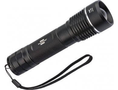 Brennenstuhl LuxPremium TL 1200 AF Rechargeable Flashlight, 1250 Lumens, CREE LED, Waterproof IP67 with Focus Function, Black