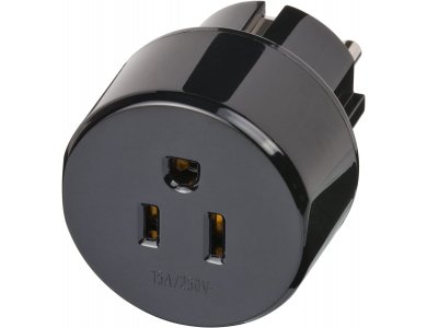 Brennenstuhl Travel Adapter, Travel Adapter from US / Japan to Schuko for American / Japanese Device in Shuko Socket