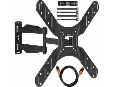VonHaus TV Mount, Tiltable & Swivel Mount with Folding Bracket for TV 20"-50", up to 25kg (With HDMI cable) - 9100060