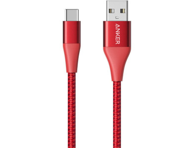 Anker Powerline+ II USB-C Καλώδιο 0.9μ. με Νάυλον ύφανση - A8462H91, Κόκκινο