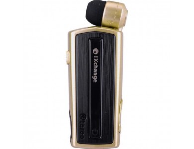 iXchange UA28 In-ear Bluetooth Handsfree Î‘ÎºÎ¿Ï…ÏƒÏ„Î¹ÎºÏŒ Î Î­Ï„Î¿Ï…, Retractable, Gold