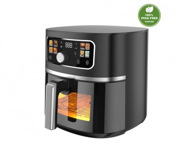 Emerio Air Fryer, XL 5.7lt Air Fryer for Healthy Cooking, PFAS-Free, Color Display + Viewing Window