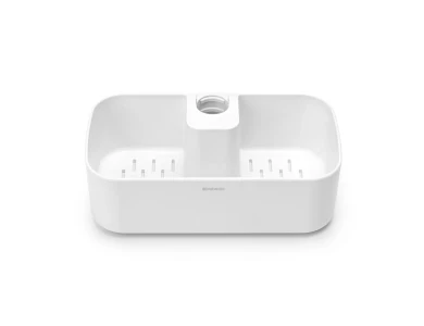 Brabantia ReNew Shower Candy, Βάση Οργάνωσης Ειδών Μπάνιου με Θέση για Τοποθέτηση σε Ράβδο Ντουζιέρας, Λευκή