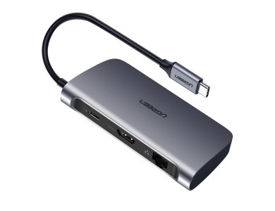 Ugreen 6-in-1 USB C Data Hub - HDMI/4K*1 + USB3.0*3 + LAN + 1*100W PD Charging - 50771