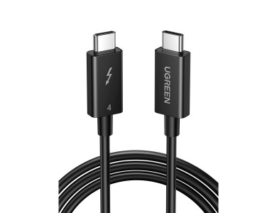Ugreen Καλώδιο USB-C σε USB-C 0,8μ. Thunderbolt 4.0 100W / 40Gbps, USB 4.0, 8K@60Hz, Μαύρο
