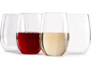 Hotder Tritan Wine Glasses, Unbreakable, 470ml, Set of 4