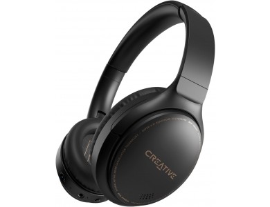 Creative ZEN Hybrid Foldable Headset, Ασύρματα Ακουστικά Bluetooth Over Ear, Hybrid ANC & Διάρκεια Μπαταρίας έως 37 Ώρες, Black