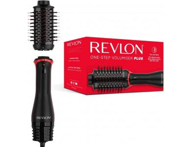 Revlon Electric Brush One-Step Volumiser Plus with Air for Curls & Detachable Head, RVDR5298E