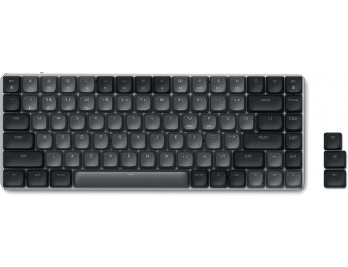 Satechi SM1 Slim 75% Mechanical Keyboard LED Backlit, Wireless Mechanical Keyboard 84 Keys with Bluetooth Connection, Dark Gray