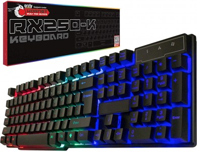Orzly RX250-K, RGB Gaming Keyboard (PC / PS4 / Xbox)