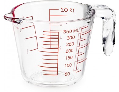 AJ Glass Dispenser Made of High Temperature Resistant BPA-Free Borosilicate Glass, 350ml