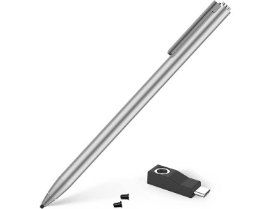Adonit Dash 4 Stylus Pen Γραφίδα για Γράψιμο / Σχέδιο σε iPad / iPhone / Android κ.α. με Palm Rejection, Matte Silver