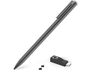 Adonit Dash 4 Stylus Pen Stylus for Writing / Drawing on iPad / iPhone / Android etc. with Palm Rejection, Graphite Black