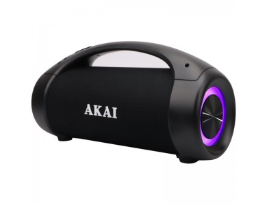 Akai ABTS-55 Φορητό Bluetooth Ηχείο 50W με RGB LED, FM Radio, Θύρα USB Micro SD & Είσοδο Aux, Υποστήριξη TWS & Handsfree, Mαύρο
