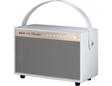 Akai M5 Thunder Portable Bluetooth 5.0 Speaker 28W with Aux-In & USB, White