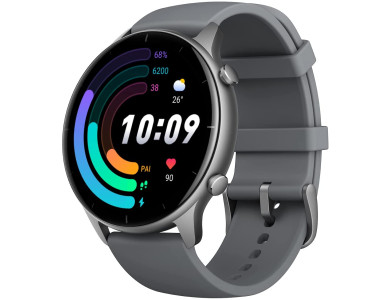 Amazfit GTR 2e Smartwatch 46mm with AMOLED Display 1.39", Oscilloscope & Built-In GPS, Waterproof, Slate Grey