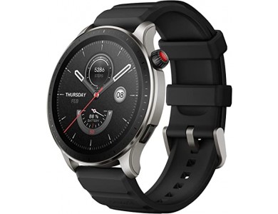 Amazfit GTR 4 46mm Smartwatch 1.43" AMOLED Screen, GPS, 5ATM Waterproof, Superspeed Black