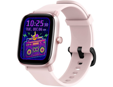 Amazfit GTS 2 Mini Smartwatch 40mm with AMOLED Screen 1.55", Oscilloscope & Built-In GPS, Waterproof, Flamingo Pink
