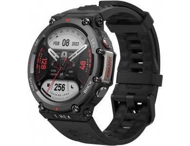 Amazfit T-Rex 2 Smartwatch with AMOLED Screen 1.39", Heart Monitoring, Built-In GPS & MIL-STD-810G, Waterproof 10 ATM, Ember Black